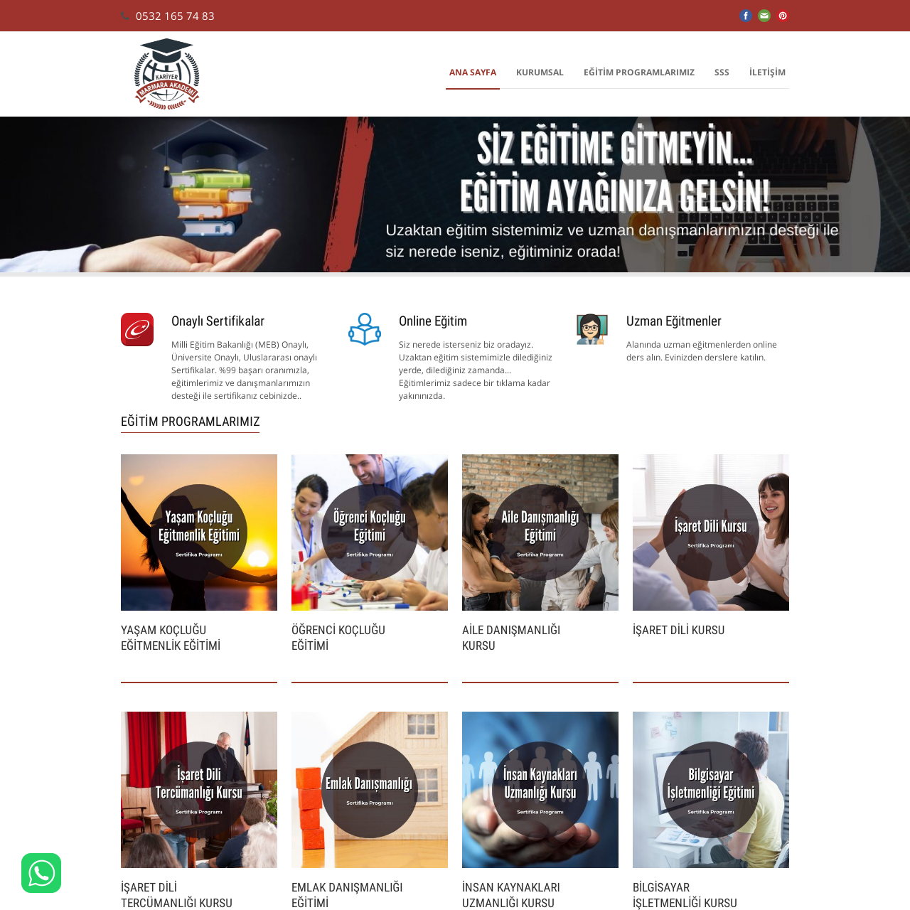 Kariyer Marmara Akademi – Kurs – Sertifika – Eğitim Uzaktan Eğitim